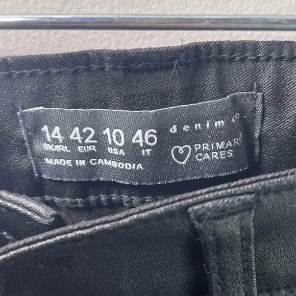 DENIM & CO. Black Denim 5 Pocket Pull-on Straight-Leg Jeggings Womens size 10 - Picture 5 of 12